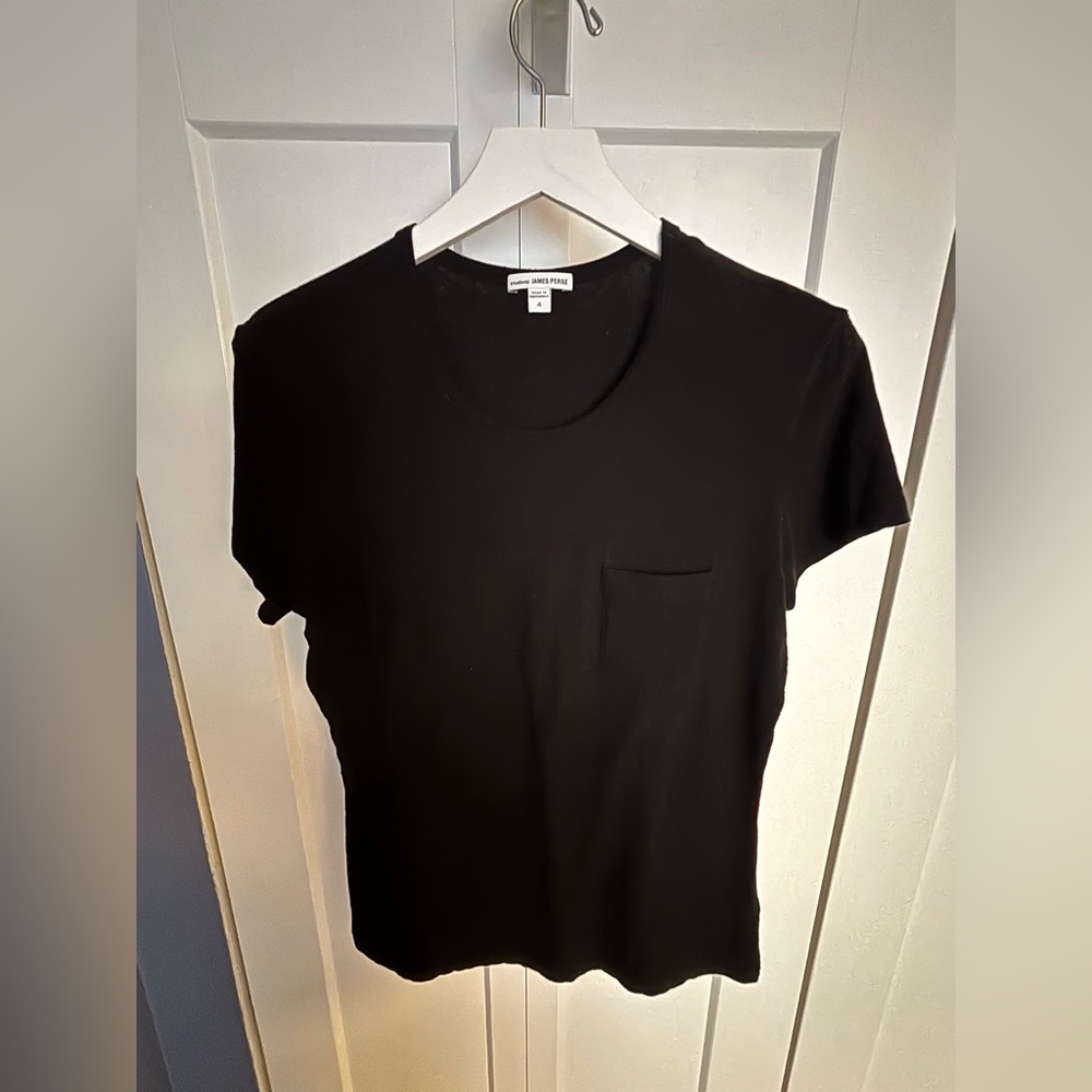 James Perse Classic Black Short Sleeve Tee
